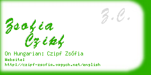 zsofia czipf business card